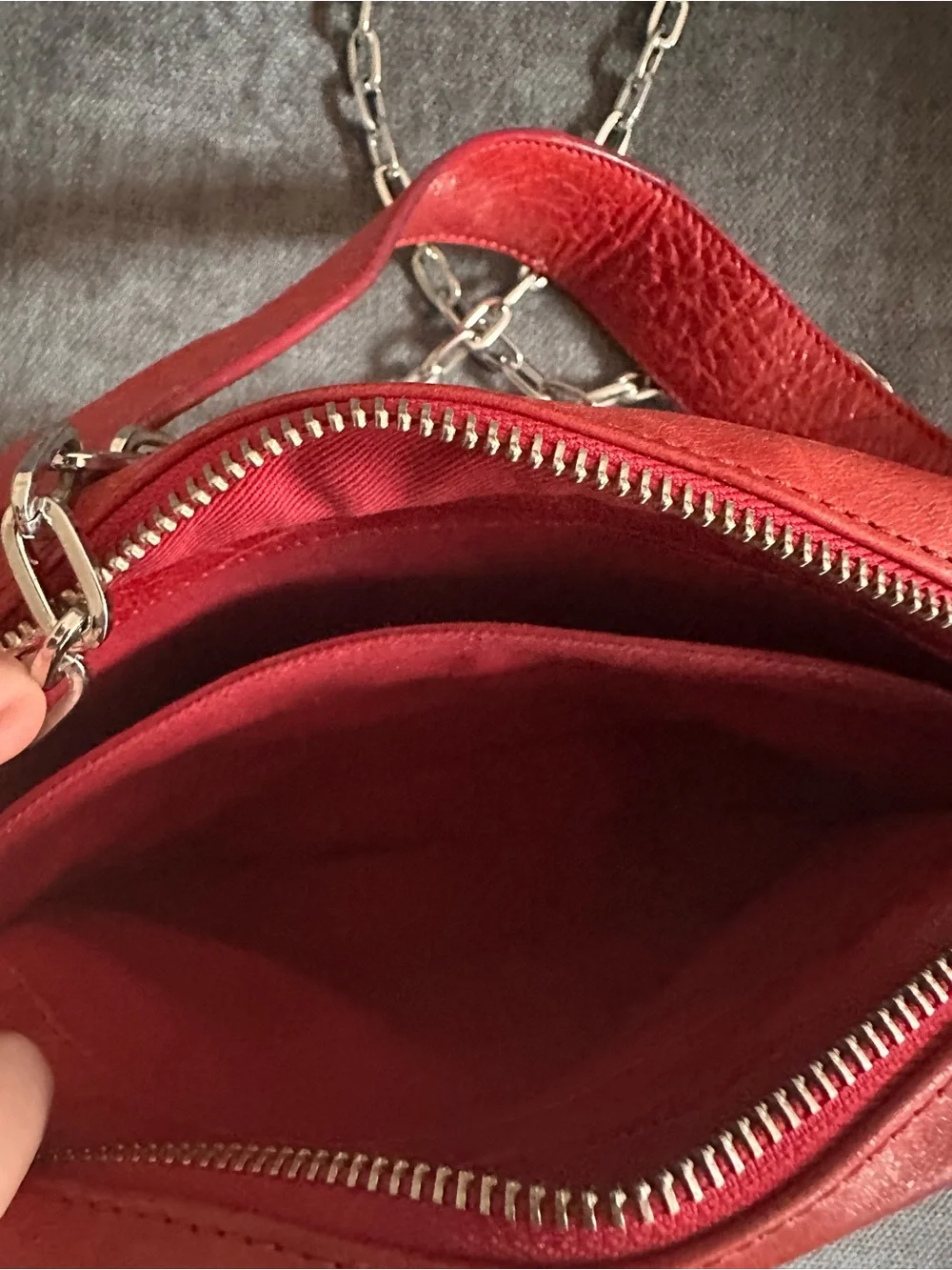 Zadig & Voltaire Red Leather Bag - Johnny Crush - Picture 6 of 8